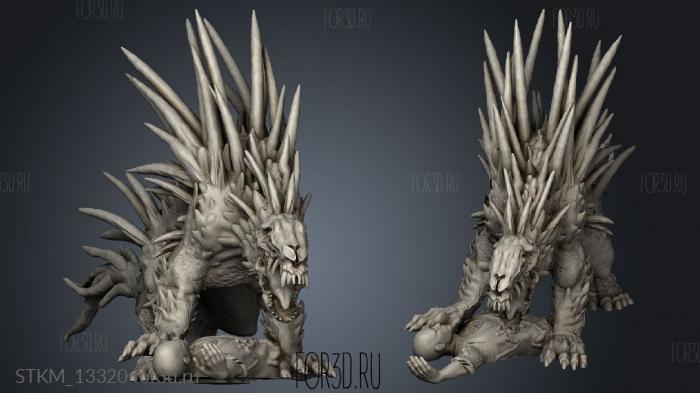 Recess Bones Barghest Hunting stl model for CNC