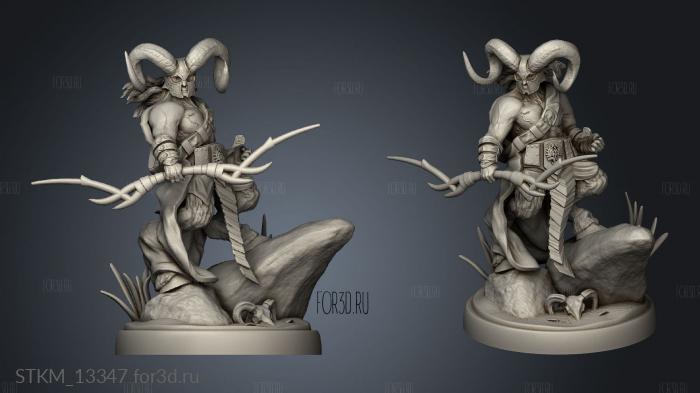 Fey Woods Satyr Bow stl model for CNC