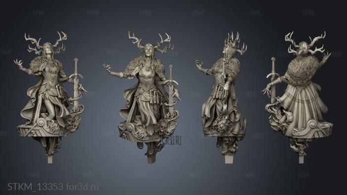 Monsters Hel Statue One stl model for CNC