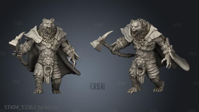 Monster Rampage Werebear Lord Hammer 3d stl модель для ЧПУ