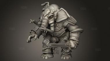 Воин-Слон 3d stl модель для ЧПУ