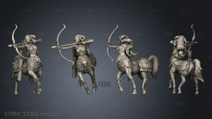 Elven Grace Centaur Female Archer stl model for CNC