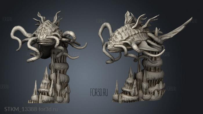 Psionic Overlords Horror Eel stl model for CNC