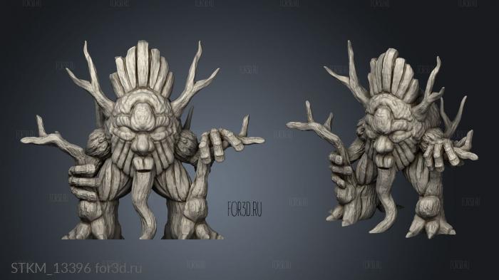 Riddleroot Tree Folk Burlwart stl model for CNC