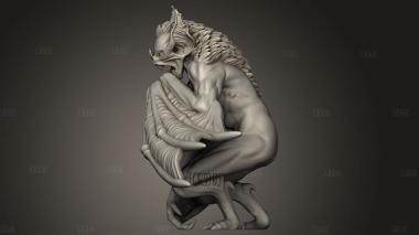 Фантастическая Летучая Мышь -Вампир 3d stl модель для ЧПУ