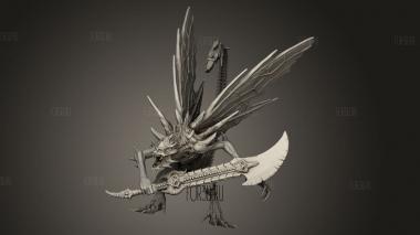 Углубление Из Костей,Костяной Дьявольский Меч 3d stl модель для ЧПУ