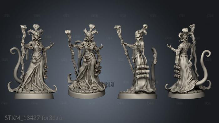 Epic Adventure Infernal Heroes wizard female basic 3d stl модель для ЧПУ