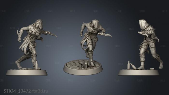 Fantasy Legendarium Dragons Liars Skulking Rogue stl model for CNC