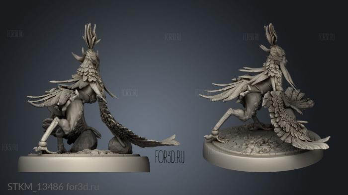 Monster Rampage Harpy Lady Praying stl model for CNC