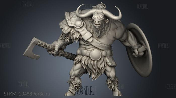 Monster Rampage Longhorn Minotaur stl model for CNC