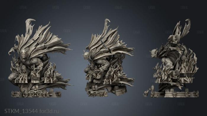 Etrigan Statue Xpose stl model for CNC