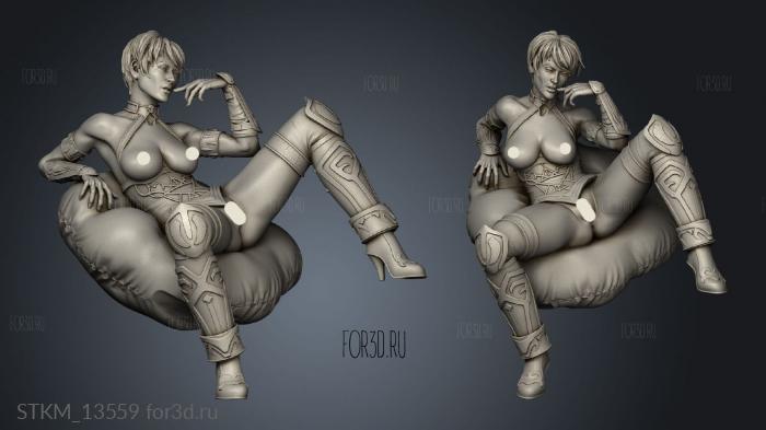 Evil Lyn naked hair 3d stl модель для ЧПУ