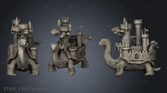 Fantasy Crusade Darkness Tortoise figures crusade Gul Trot Fortress Back Little stl model for CNC