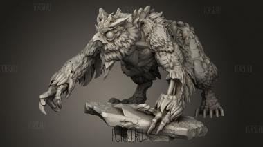 Гибель Нежити и Зомби Owlbear После 3d stl модель для ЧПУ