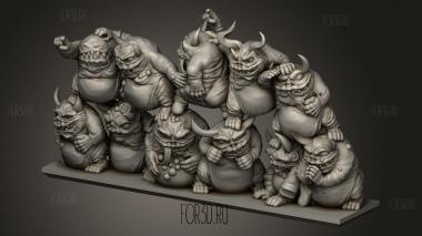 Жирные Бесы,Няньки,бесенята 3d stl модель для ЧПУ