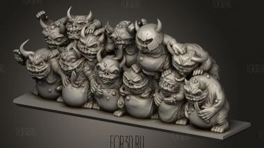 Жирные Бесы-Нурглинги 3d stl модель для ЧПУ
