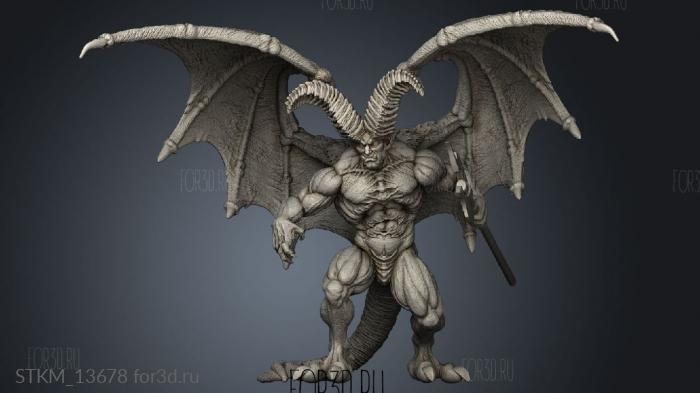 horned devil male One 3d stl модель для ЧПУ