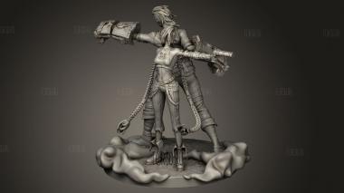 Джинкс 3d stl модель для ЧПУ