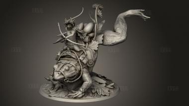 Лягушка,Оседлавшая Землю 3d stl модель для ЧПУ