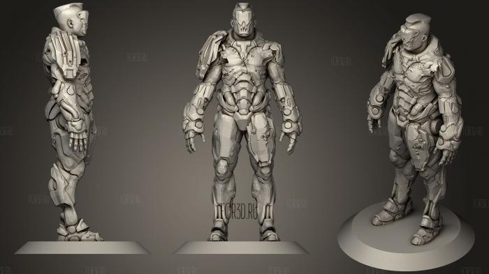 Visor Statue (Quake Champions) stl model for CNC