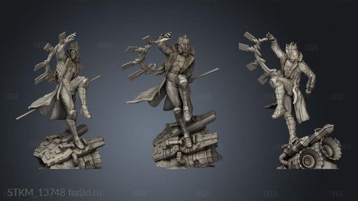 Gambit Xmen Figure stl model for CNC