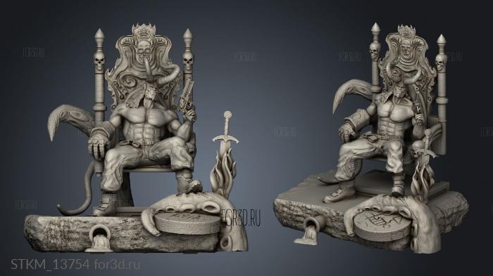 Hellboy Throne 3d stl модель для ЧПУ