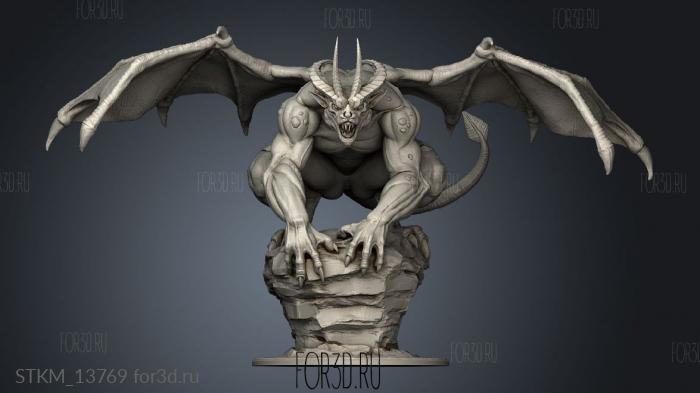 Gargoyles Dragon stl model for CNC