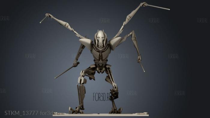 General Grievous stl model for CNC