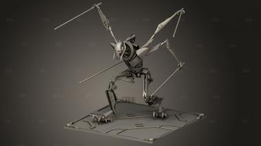 Генерал Гривус 3d stl модель для ЧПУ