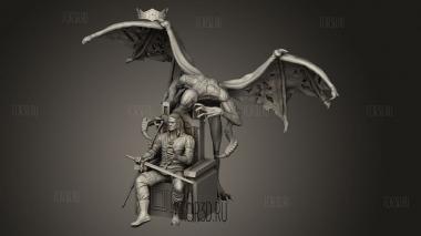 Джеральд Ведьмак Диорама Вампира-Монстра 3d stl модель для ЧПУ