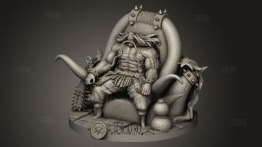 Кайдо на троне 3d stl модель для ЧПУ