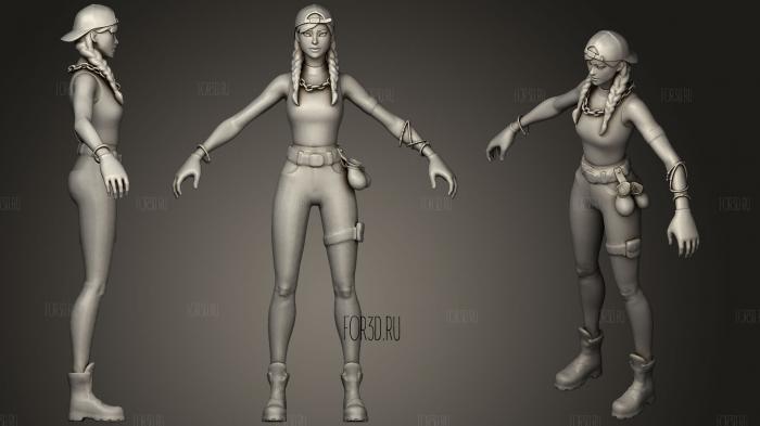 Aura Fortnite Item Shop Skin stl model for CNC