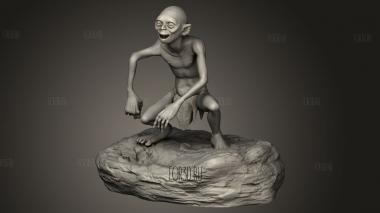 Бассейн с фигуркой Голлума Смеагола 3d stl модель для ЧПУ