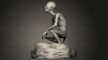 Бассейн с фигуркой Голлума Смеагола 3d stl модель для ЧПУ