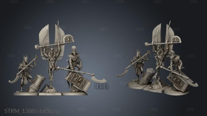 BOTH Canopic Guard Baboon stl model for CNC