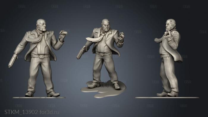 Gridwars Age Cyberpunk Marcus Crown CEO stl model for CNC