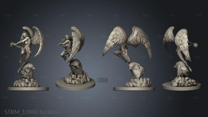 Hawkgirl 3d stl модель для ЧПУ