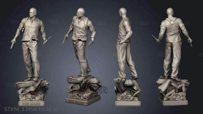 JOHN MCCLANE DIE HARD figure 3d stl модель для ЧПУ