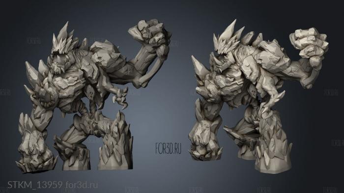 Kragudur Clan Crystal Golem stl model for CNC