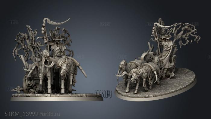 Crows Who Stole Christmas Ankou On His Death Cart back stl model for CNC