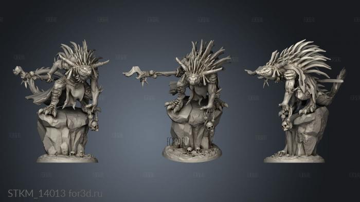 Sekhon Tribe Shaman Stingray rider stl model for CNC