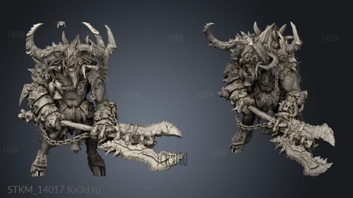 Horned Warlord stl model for CNC