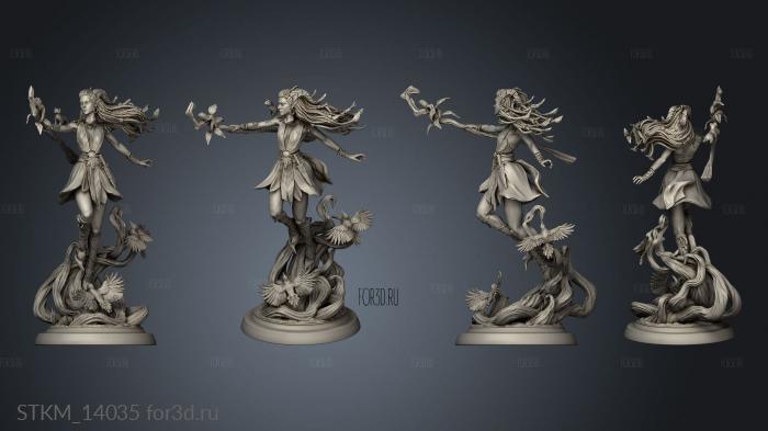 lesika light eyed druid and 3d stl модель для ЧПУ