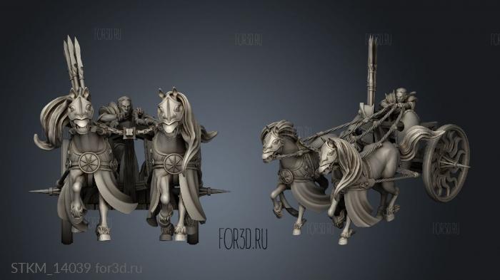 Elven Princes and their Warchariots Chariot stl model for CNC