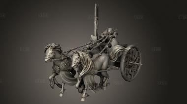 Эльфийские принцы и их боевые колесницы Chariot 3d stl модель для ЧПУ
