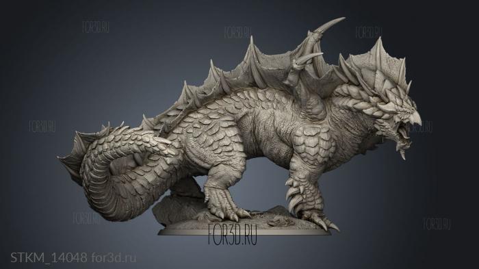 Lord the Brown Dragon Adult stl model for CNC