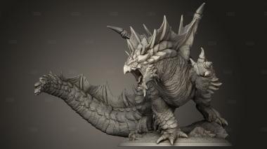 Лорд Коричневый Дракон Взрослый 3d stl модель для ЧПУ