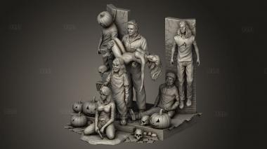 Диорама Майкла Кида 3d stl модель для ЧПУ