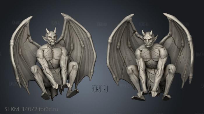 Gargoyle tail stl model for CNC