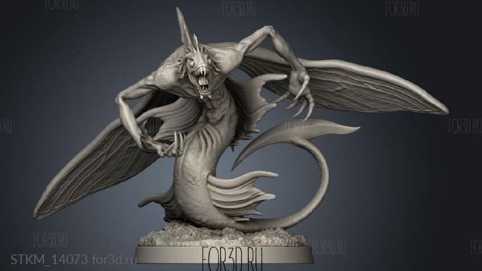 Shark God Sea Harpy Rise stl model for CNC